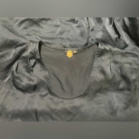 Feral Childe‎ Women’s Cap Sleeve silk top Sz.XL - Picture 3 of 4